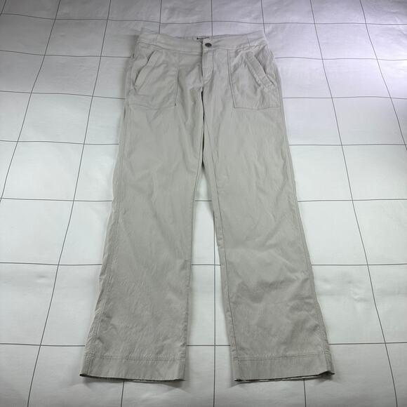 Athleta Pants Womens 2 Cream Birch Grey Trekkie Hike Nylon Ripstop Outdoor Sport - Picture 2 of 13
